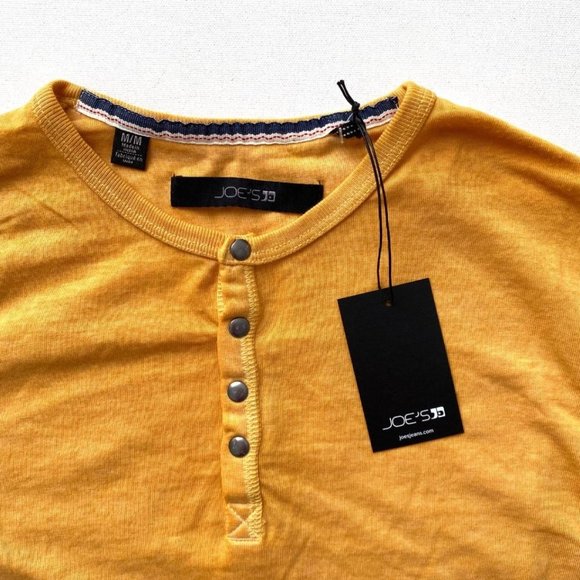 Joe's Button Snap Front Tee Yellow - Picture 2 of 3